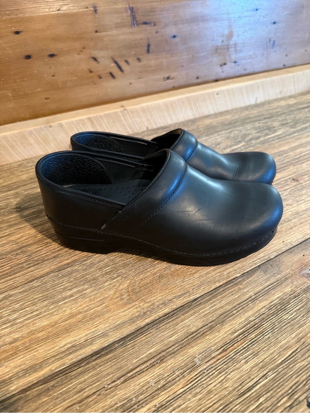 Dansko Black Slip-On Clogs